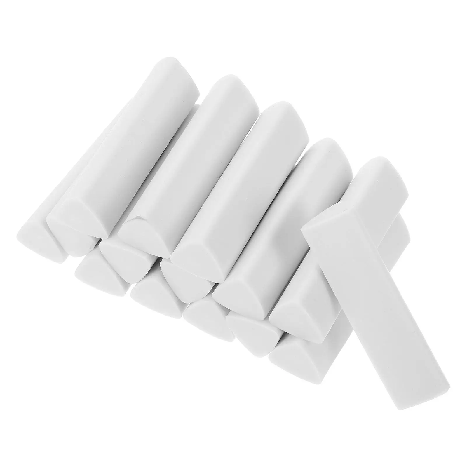 연필용 부드러운 삼각형 지우개 15개, 친환경 학용품, 번짐 없이 지우기, 정밀한 모서리 청소에 이상적