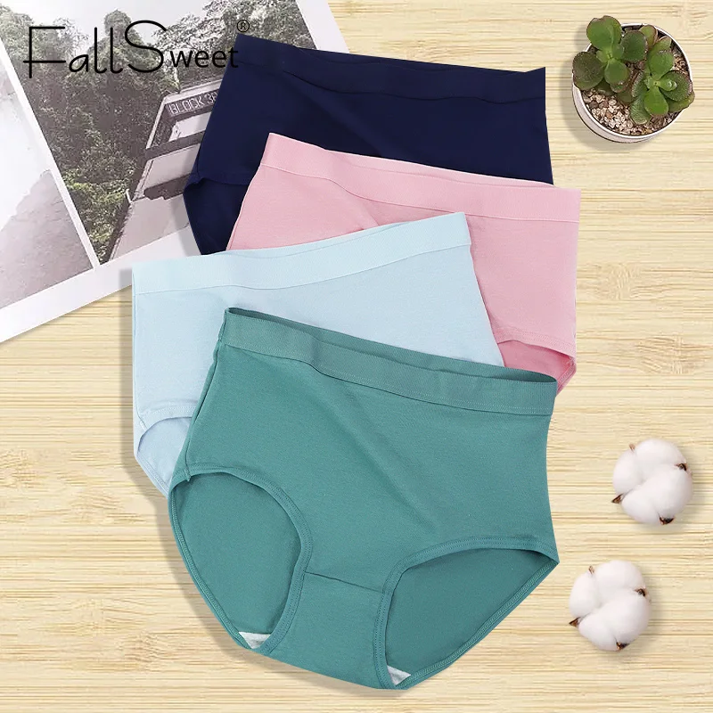 

FallSweet Cotton Panties for Women Brazilian Panties High Waist Panty Plus Size Underwear Sexy Lingerie