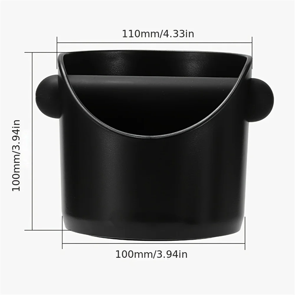 Espresso Knock Box Shock-Absorbent Coffee Knock Box Anti-slip Espresso Dump Bin For Coffee Grounds with Removable Knock Bar Grind Waste Bin