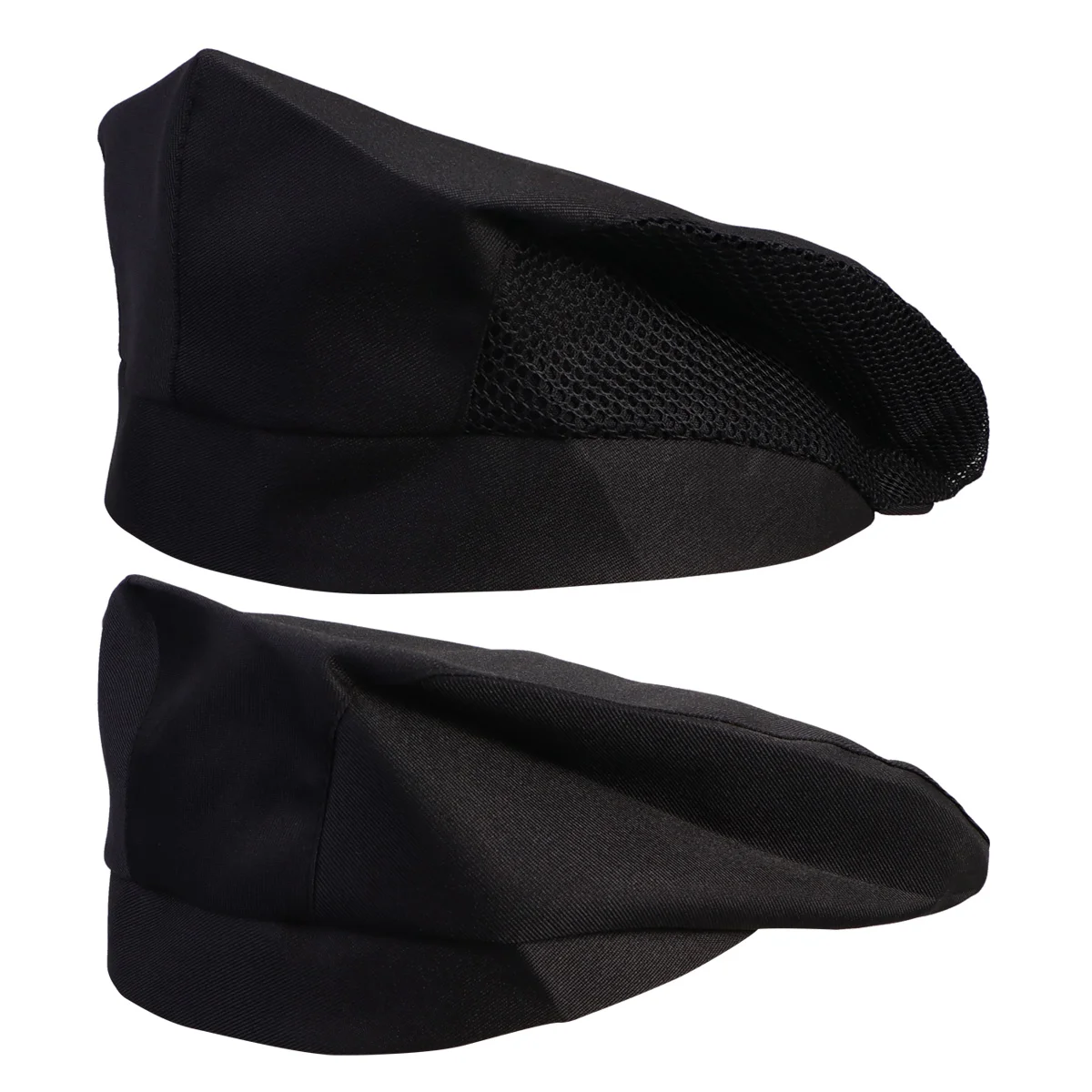 2 Pcs Black Beret Hat Chef Waiter Cap Aldult Cooking Working Restaurant Chef's Hats