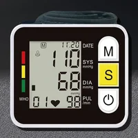 Sphygmomanometer PR LCD Screen Portable Health Care Medical Digital Wrist Blood Pressure Monitor Heart Rate Pulse Meter Measure 2