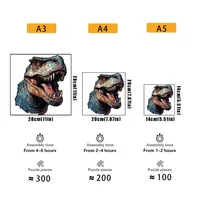 Dinosaurs Montessori Game Animal Wooden Puzzles Game Boy 3d Wooden Puzzle Adults Christmas Board Games for the Whole Family Diy 2