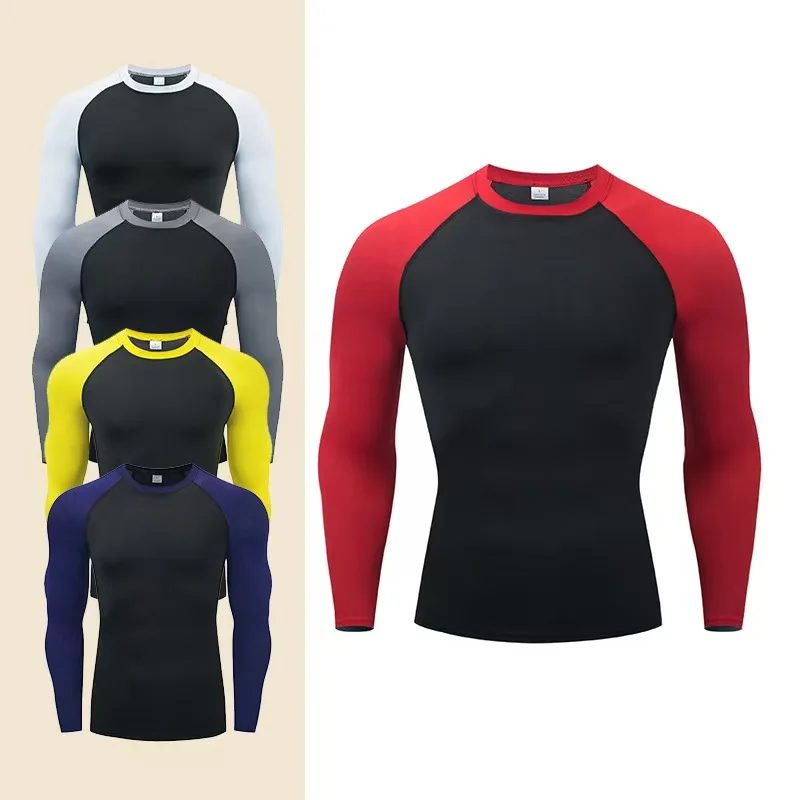Four Season Universal Long Sleeve T-Shirt Winter Bottom Shirt MTB Bodybuilding Running Shirt Compression Top Gym Sport T-Shirt