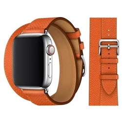 Premium Leather Bracelet Strap for S10-42MM 38 40 41mm (Double Feu Epsom)