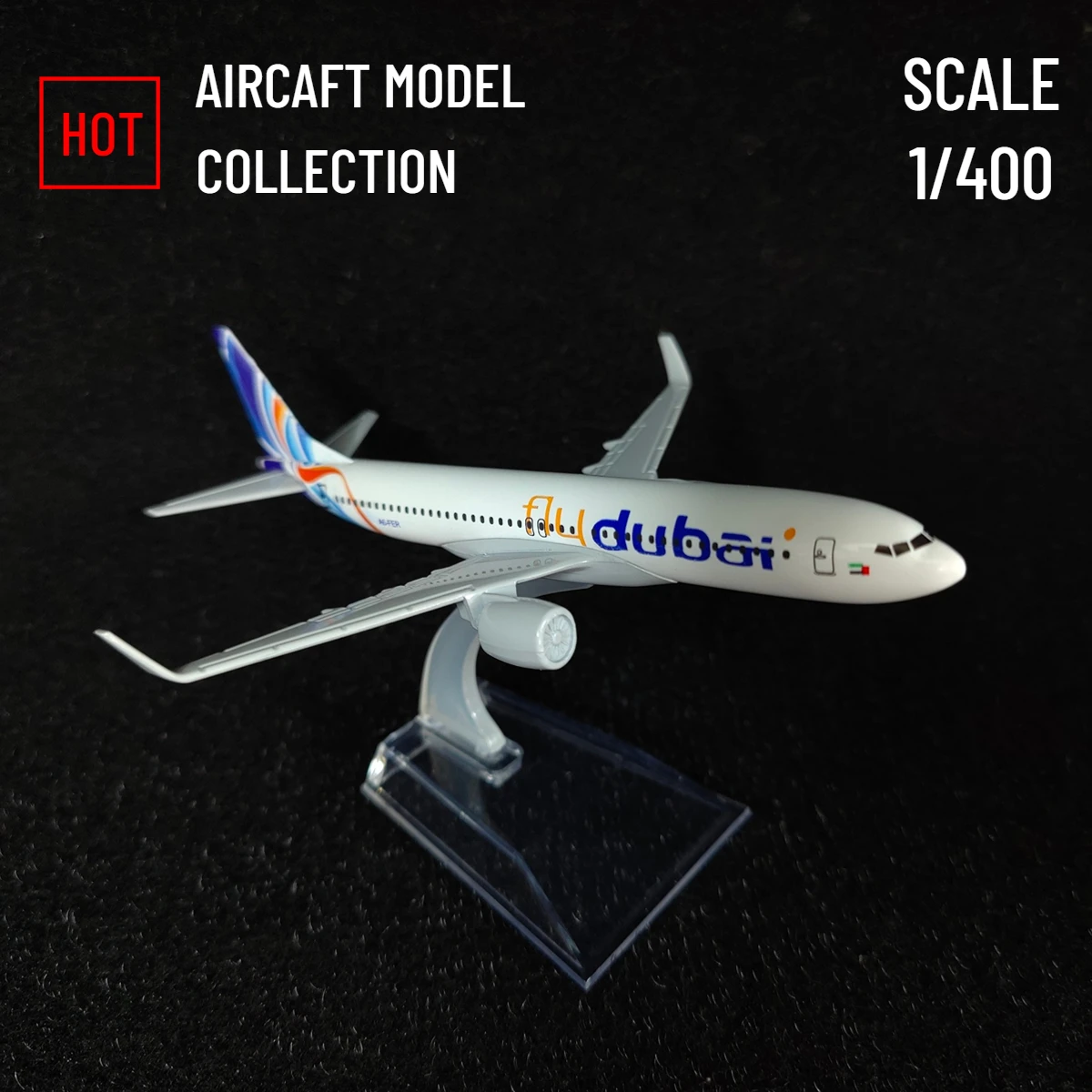 Scale 1:400 Metal Diecast Plane Model Dubai Airlines Replica 16cm Boeing Airbus Aircraft Aviation Miniature Toy