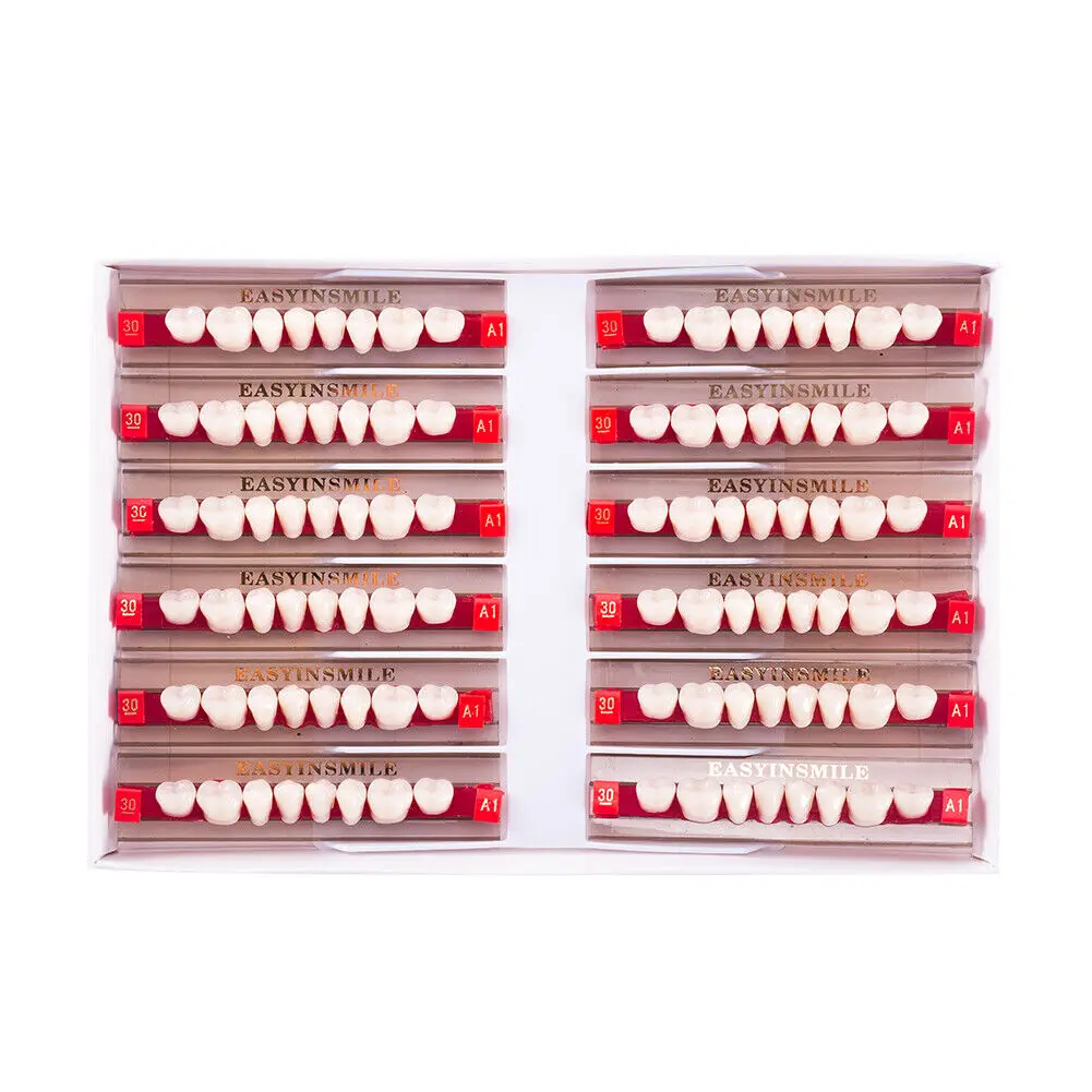 84/96pcs Dental Teeth Model Denture False Teeth DIY Material Anterior Posterior Teeth Education Model A1/ A2/ A3 2