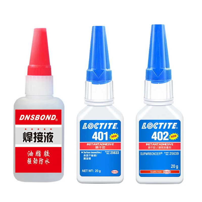 20g 50g 500g English label Loctite 401 Instant Adhesive Bottle Stronger  Super Glue Multi-Purpose Glue