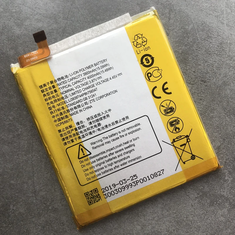 Original Li3939T44P8h756547 4000mAh Battery For ZTE A2019 Pro AXON