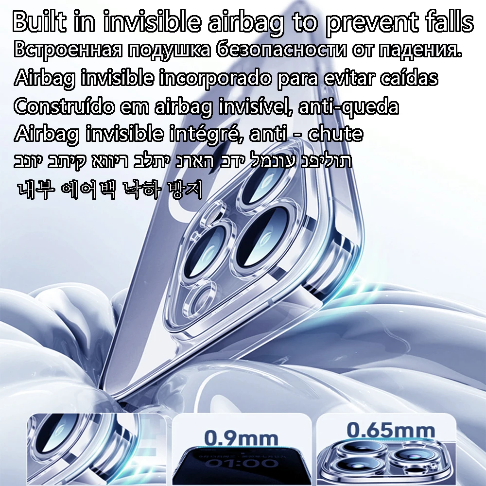 Enhanced Magnetic Clear Plating Cover for Magsafe Original Case