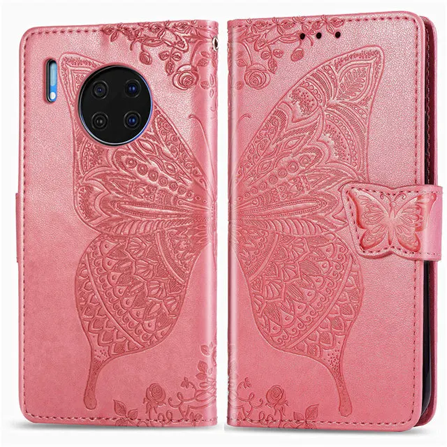 Butterfly Leather Flip Wallet Case for Huawei P20 P30 Mate 30 20 Lite Pro P Smart Plus Z Y5 Y6 Y7 2018 2019 Honor 9X 20 Pro Case Huawei dustproof case Cases For Huawei