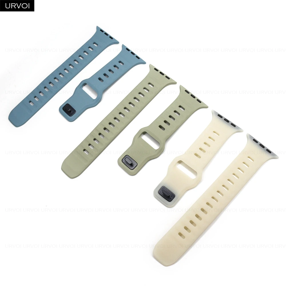 Breathable Silicone Pin-and-Tuck Closure Watch Strap