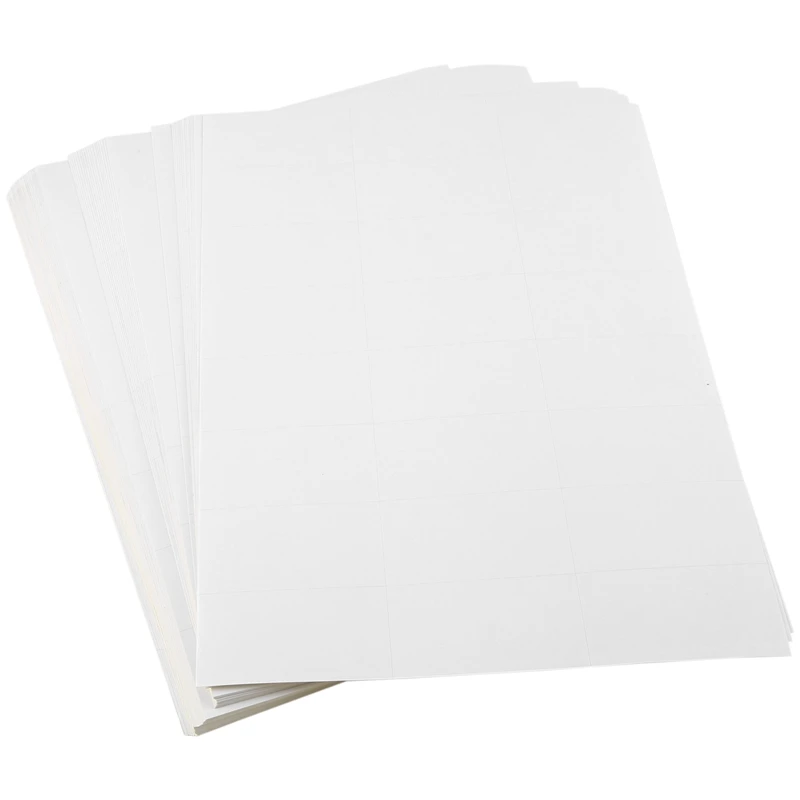 

100 Sheets Printable Matt Blank Paper Address Labels 70X37.1Mm White Self-Adhesive