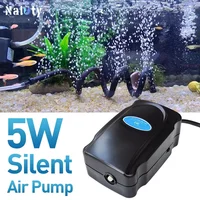 Aquarium 5W Silent Air Pump 220V-240V 110V Fish Tank Quiet Bubble Pump Oxygenation Air Stone Accessories Aquarium Air Compressor 1