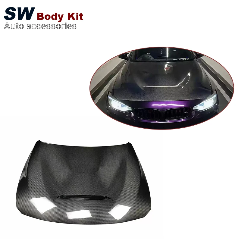 

High Quality Carbon Fiber GTS Hood For BMW M3 F80 M4 F82 F83 Upgraded Front Engine Valve Cover Hood Auto Parts Performance Kit