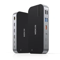 MOKiN 16 in 1 Docking Station USB C Dock Triple Monitor,3 HDMI,10Gbps USB 3.1,RJ45,SD/TF,Audio,PD 100W Adapter,For MacBook Dell