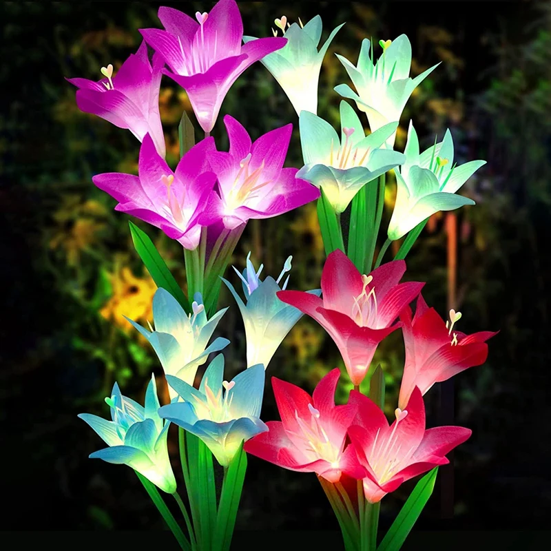 solar-flowers-decorative-lights-outdoor-garden-4-pack-16-lily-lights-waterproof-lawn-patio-walkway-yard-decor