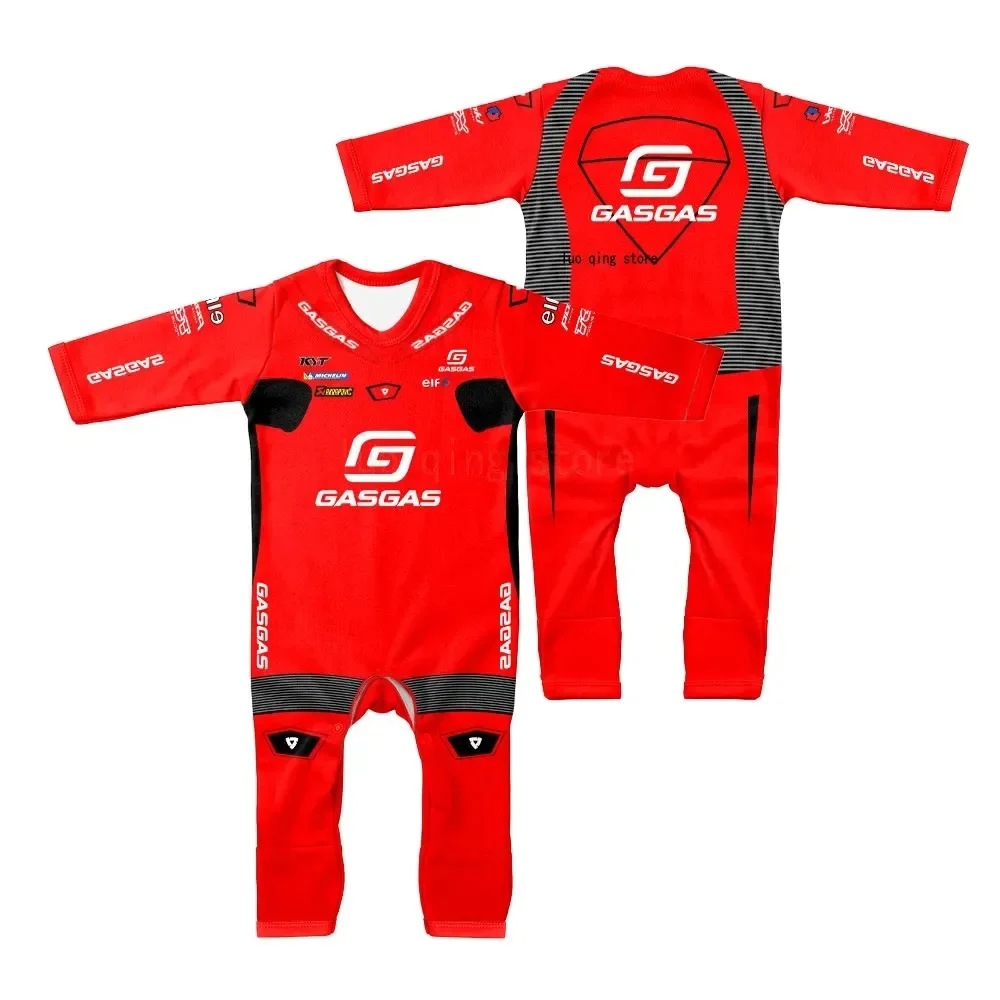 New Spring Autumn Hot Sale Baby Cotton Jumpsuit MOTO GP Baby Boys Girls Romper GASGAS Team Outd