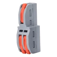 10PCS -PCT 1 in 2 Out Quick Push-in Wire Connector Plugable Splice Terminal Block 2 Position Parallel Cable Connector 5