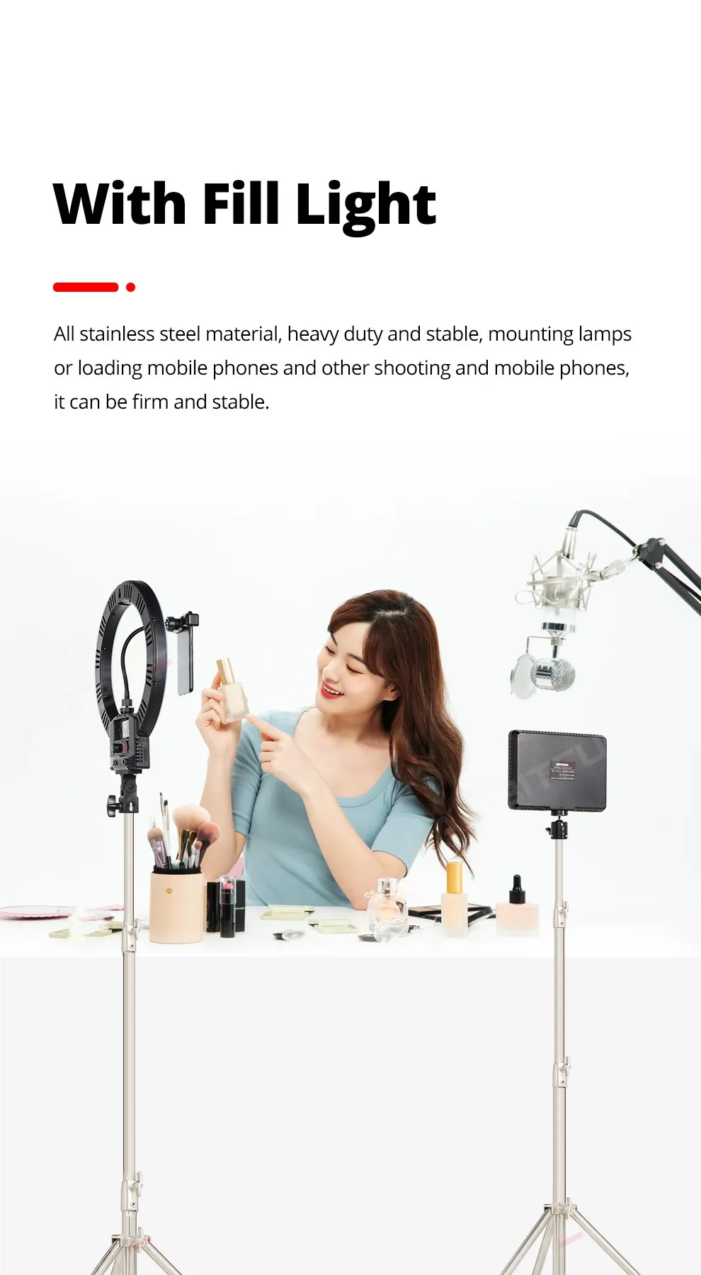 Description Picture 6 of itemAMBITFUL Stainless Steel 2M Heavy Duty Light Stand Tripod with for Photo Studio Softbox Video Flash Umbrellas Reflector Lighting
