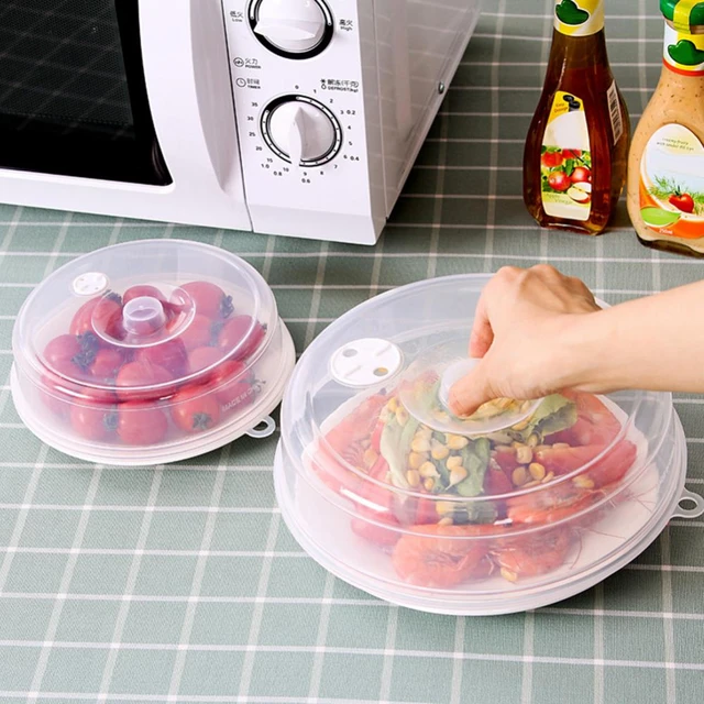 Kitchen Stackable Sealing Disk Cover Large Microwave Splatter Cover Lid  with Steam Vent Fresh keeping Universal Plate Bowl Cover - AliExpress