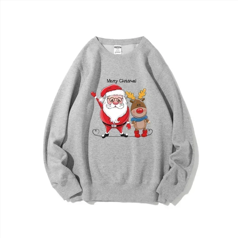Camisetas de invierno para madre e hija, camisas con estampado de Papá Noel, conjuntos familiares a juego, sudaderas para padre e hijo, jerséis para pareja, ropa para niños