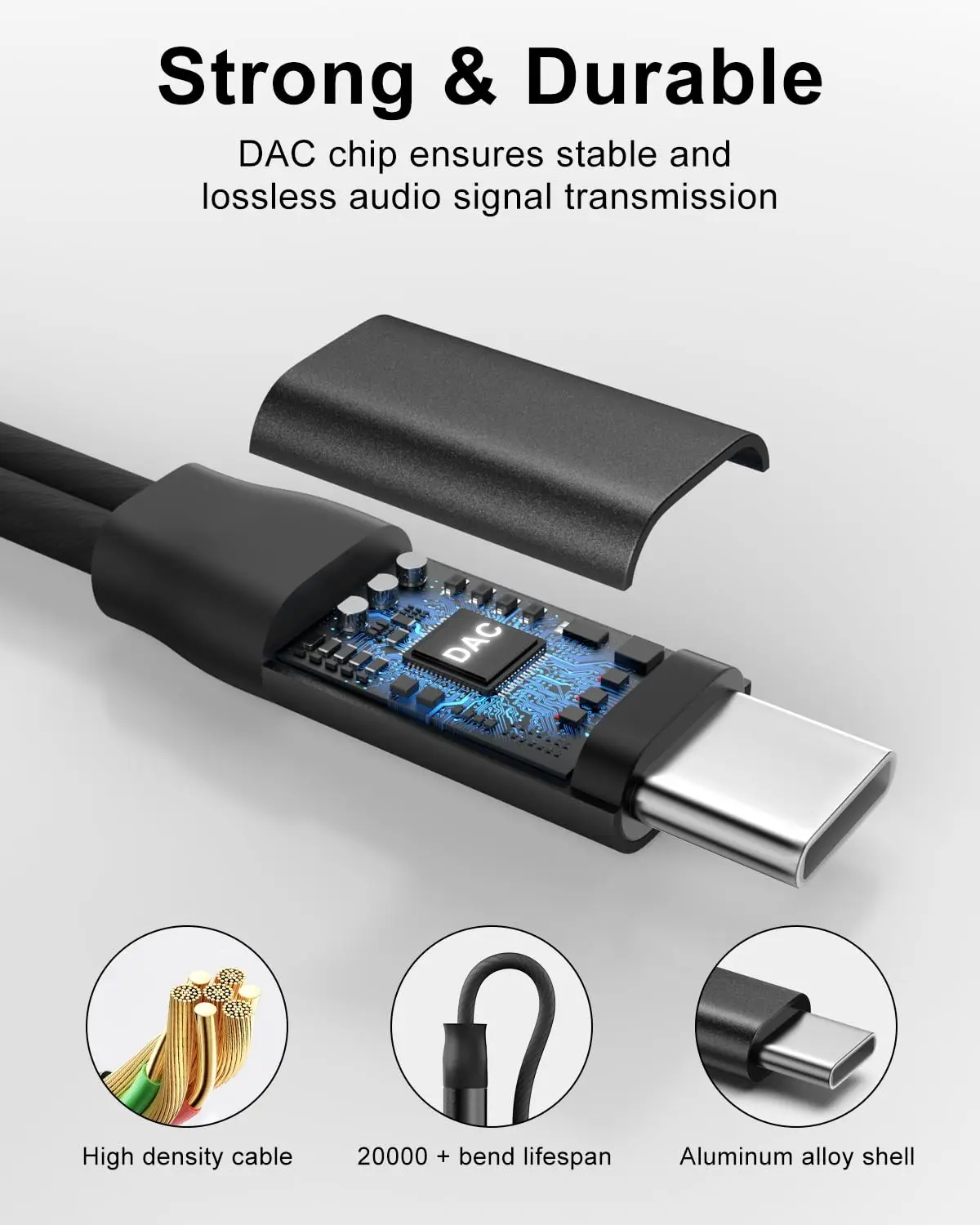 Adaptateur USB-C 2-en-1 Casque Et Chargeur - Splitter Double Port USB-C, Compatible IPhone 16/15/14, Samsung S24/S23, Plug-and-play