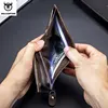 BULLCAPTAIN Men RFID Blocking Bifold Wallet Genuine Leather Card Holder Wallets with 15 Card Slots 5