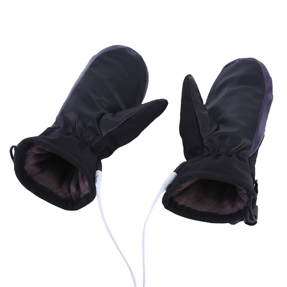 Warm Heated Gloves USB Charging Electric Heating Gloves Waterproof 3 Gear Temperature for Outdoor Camping Hiking