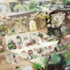 JIANWU 500/1000cm Vintage Plant Character Landscaping PET Tape Creative DIY Journal Material Collage Scrapbook Stationery 1