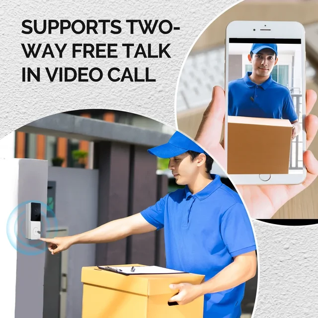 MOES Tuya Smart WiFi Video Doorbell Camera with 2-Way Audio Intercom, Night Vision & Wireless Door product  Home Security 2