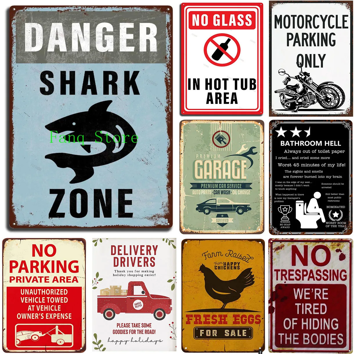 

Beware of Danger Caution Warning Metal Tin Sign for Street Lawn Neighborhoods Beach Ocean Kids and Pets at Play Safety Signs