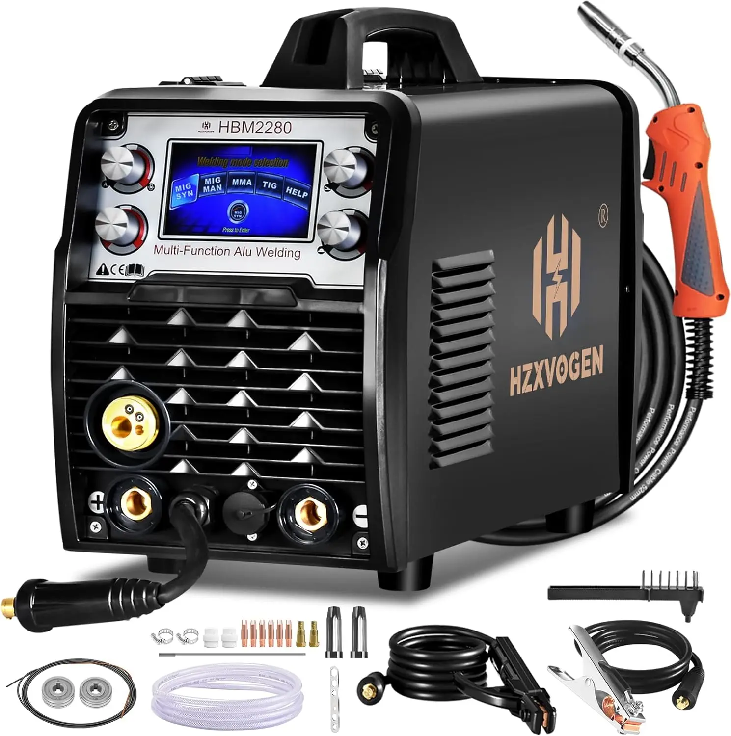 Aluminum MIG Welder, 5 in 1 Multi-process Welding Machine 110V/220V Classless Flux Core Welder/Lift