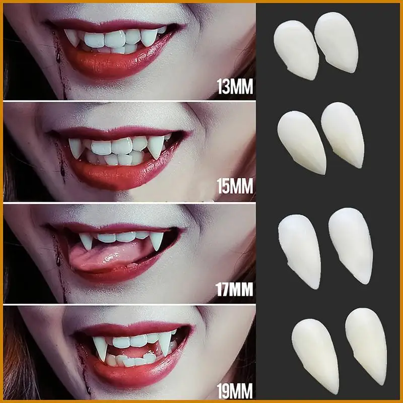 

Halloween Decor Vampire Teeth Fangs Dentures Props Halloween Costume Props False Teeth Solid Glue Denture Adhesive Party Props