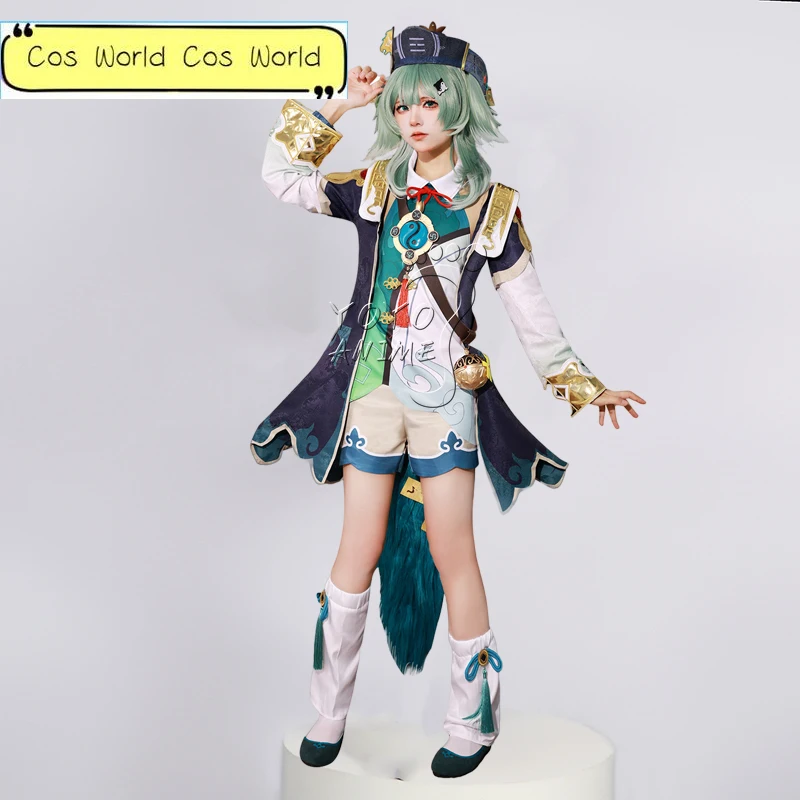 

Huohuo Cosplay Costume Wig Game Honkai: Star Rail Dress Uniform Ghost Fox Hat Tail Shoe Outfit Xianzhou Luofu Halloween Carnival