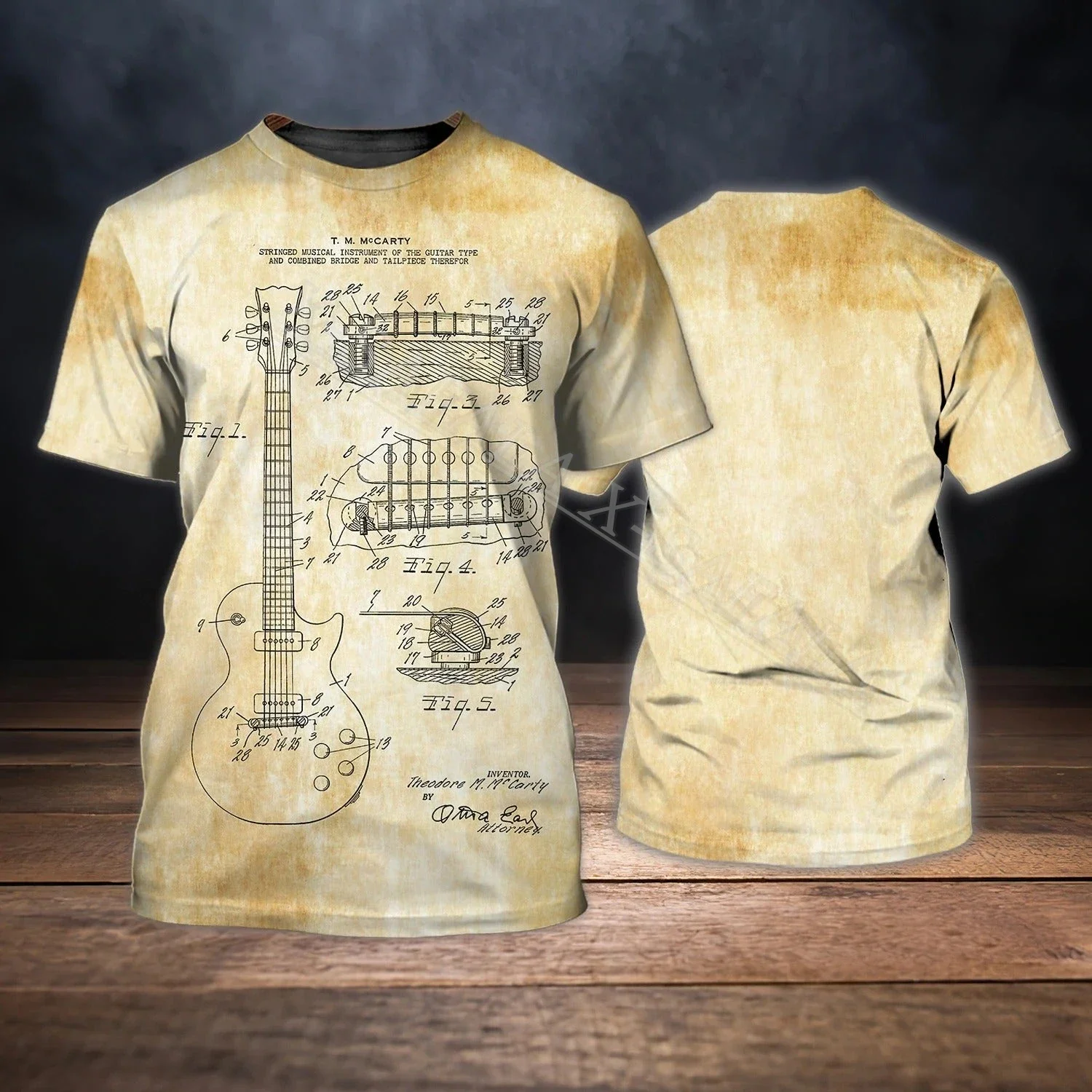 

Guitar Guitarist Music Customed Name D Print Tees Fashion Clothes Man Tops Tees Streetwear Round Neck Short Sleeves Casual