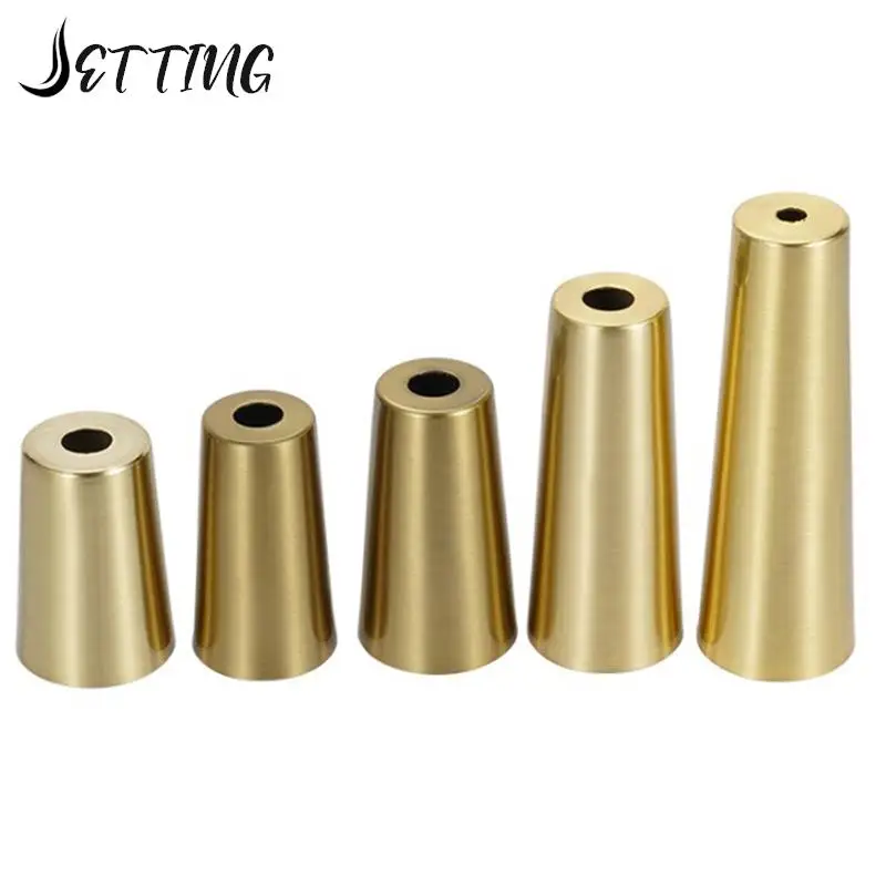 1Pc Furniture Leg Tip Cap Gold Brass Copper Cabinet Leg Cover Chair Feet Protector Sofa Leg Tube Metal Cup Furniture Fittings