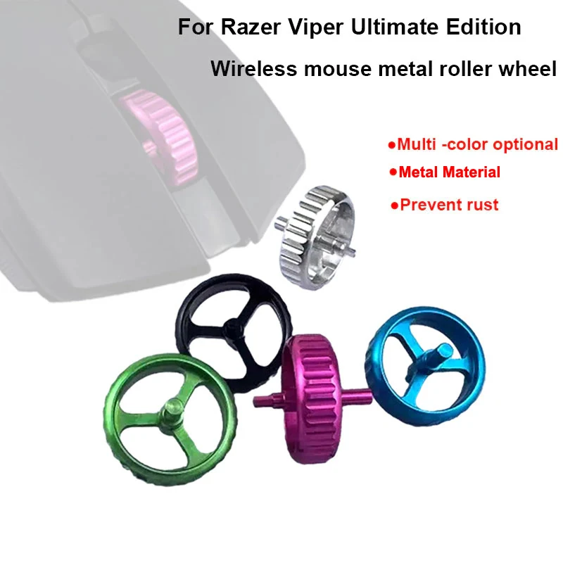 Rust-Resistant Custom Metal Scroll Wheel Replacement Repair Parts for Razer Viper Ultimate Wireless Dual-Mode RGB Gaming Mouse for razer viper ultimate lightweight usb wireless mouse magnetic base rgb computer gaming e sports charging base accessories