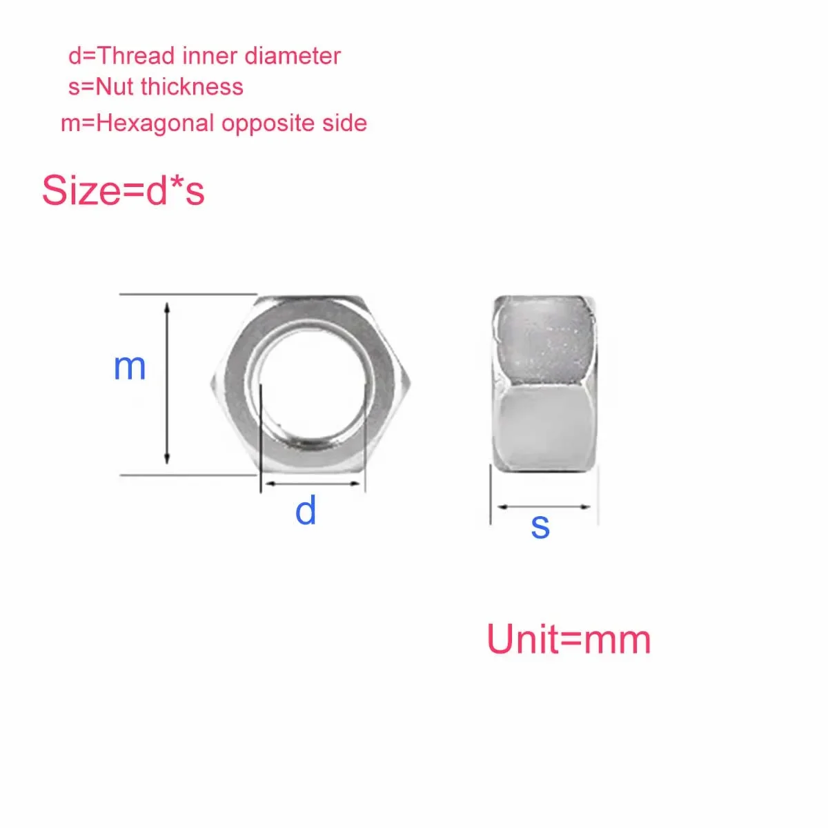 

Gb6175 Thickened Hexagonal Nut, M6M8M10M12-M30