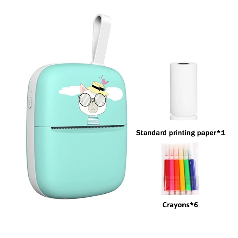 bluetooth small printer Portable Printer MINI Thermal Print Label Pocket Printer Ink-less Printing Picture BT Connective For Android IOS With Paper epson mini printer Printers