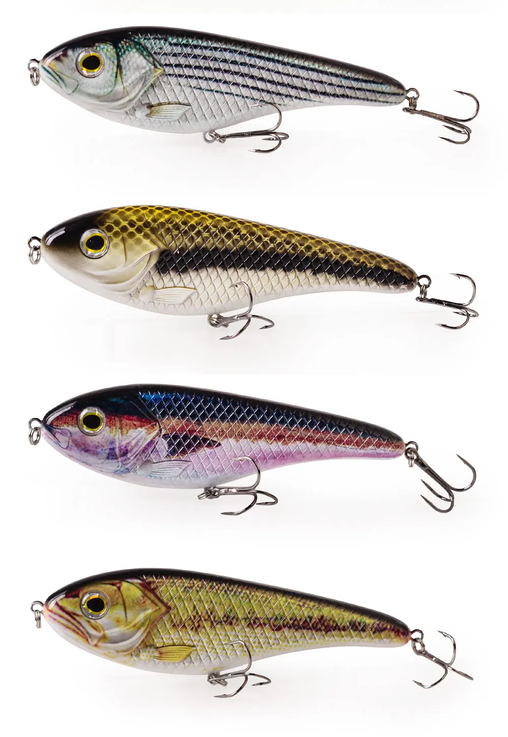 Hanlin 6,1 Zoll/2,86 g Gleiter-Jerkbait Wobbler mit Rassel, sinkender Angelköder, Slider mit lautem Sound, voller Tonumfang, für Hecht und Musky, Angelzubehör – Detail 10