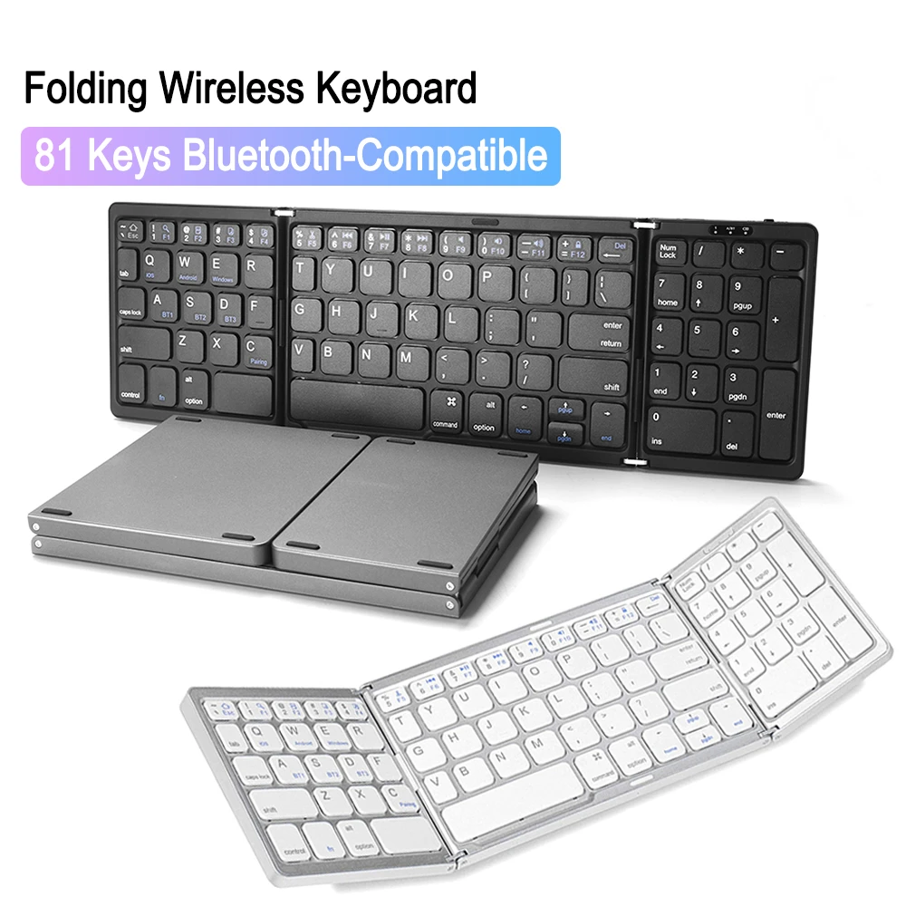 wetenschappelijk Grondig Graag gedaan Bluetooth Compatibel Toetsenbord Opvouwbaar Toetsenbord Type C Oplaadbare  81 Toetsen Touchpad Toetsenbord Voor Ios Android Windows Tablet Telefoon| |  - AliExpress