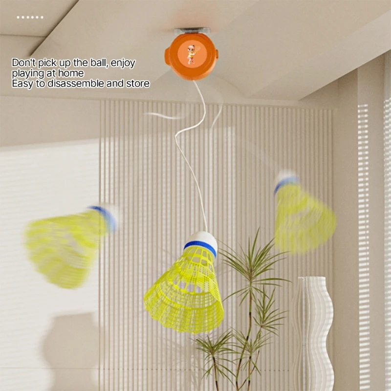 

Набор для самообучения с отскоком и силовой базой для занятий бадминтоном, улучшающий навыки, телескопический эластичный для