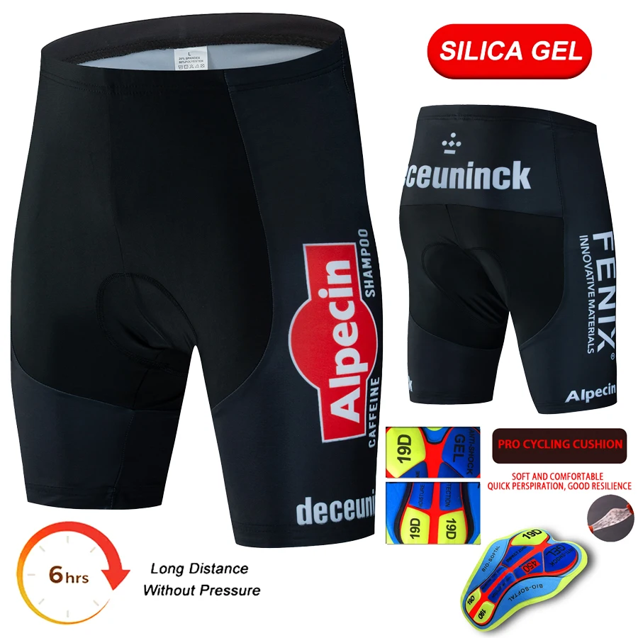 Alpecin Cycling bib Shorts Men Bike Pants Summer Breathable Tights MTB Pro Bicycle wear 19D GEL Padded cycling bib shorts cycling pants