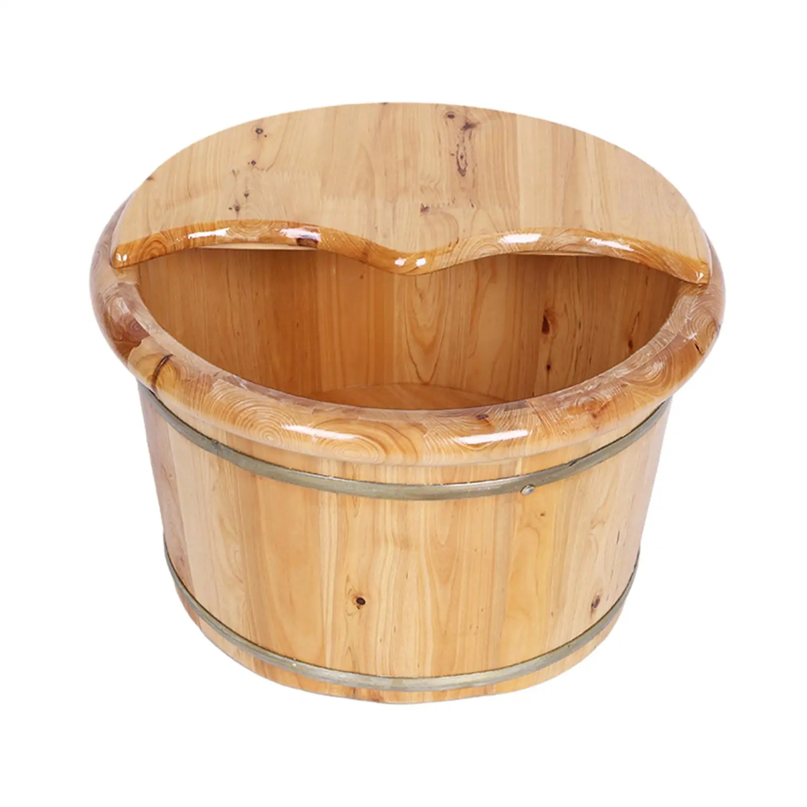 Solid Wood Foot Tub Foot Bath Barrel Foot Wash Bucket Wooden Foot Basin for Bathroom Outdoor Home Soaking Feet Women and Men