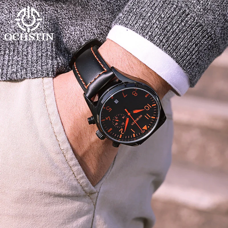 ochstin hot model 2024 casual fashion innovative creative nylon series watches multifunction quartz movement men's quartz watche