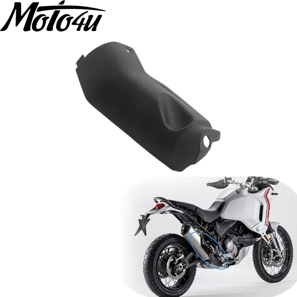 

100% Real Carbon Fiber Motorcycle Lower Exhaust Cover Fairing For Ducati DesertX 2022 2023