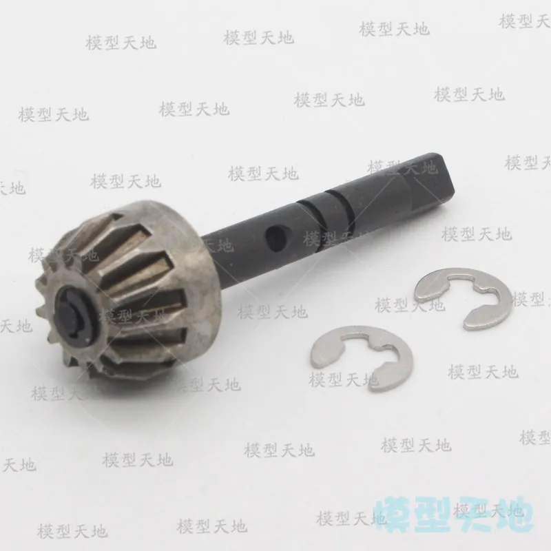 Gros plan sur l'arbre de transmission HSP 03015 et ses e-clips, montrant la finition métallique pour voiture RC 1/10 4WD.