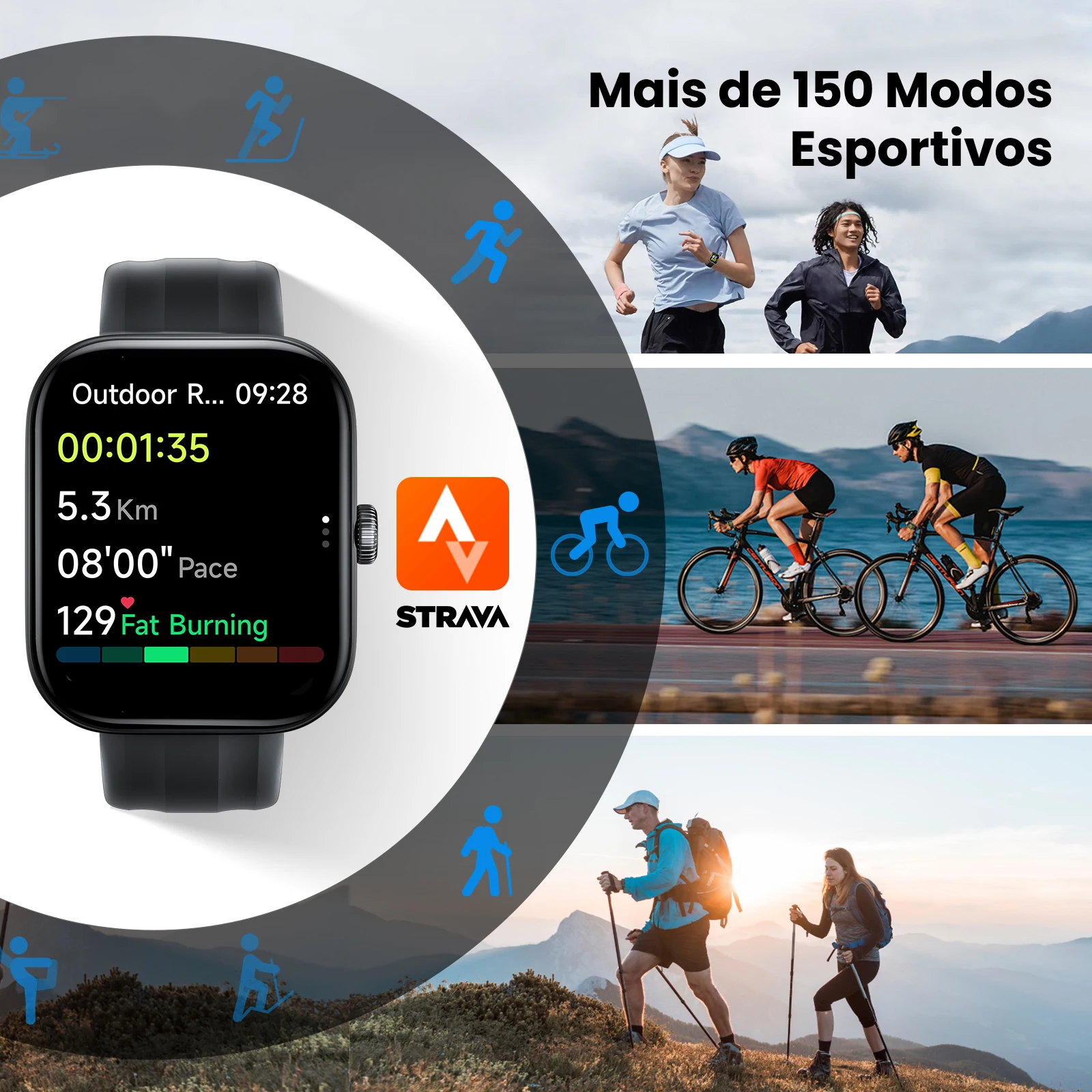 HAYLOU Watch Faro Voice Calling Smart Watch 2.01'' HD Screen 24H Health Monitor 150+ Sports Modes Bluetooth Smartwatch Men Women
