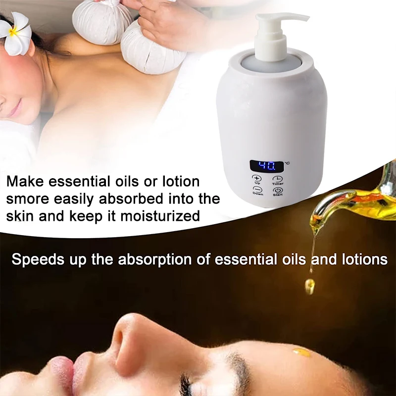 250Ml Elektrische Massage Olie Warmer Digitale Lotion Crème Kachel Met Led Display Fles Dispenser Voor Thuis Pro Salon Spa Massage