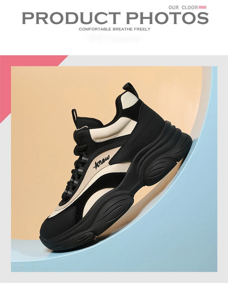 Women's Casual Shoes Comfortable Thick Sole Versatile Trainers_voghion.com